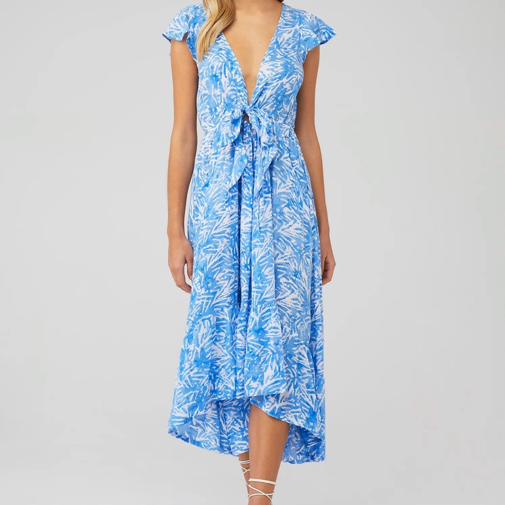 Tiare Hawaii Blue High Low Dress